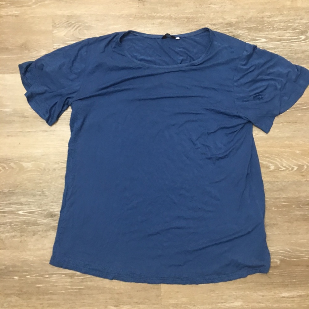 Ruffle sleeve soft cotton material work shirt